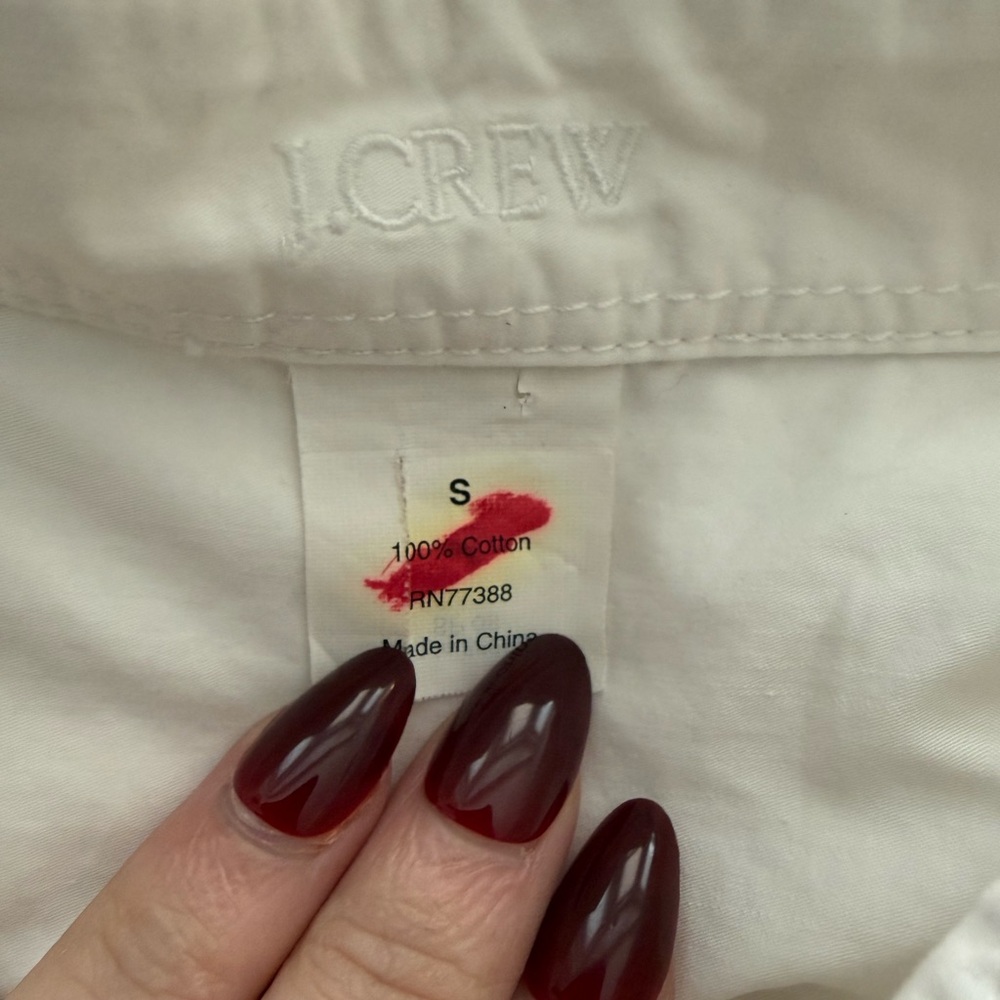 J.Crew White Button-Down Tie-Waist Shirt Dress - Picture 3 of 5